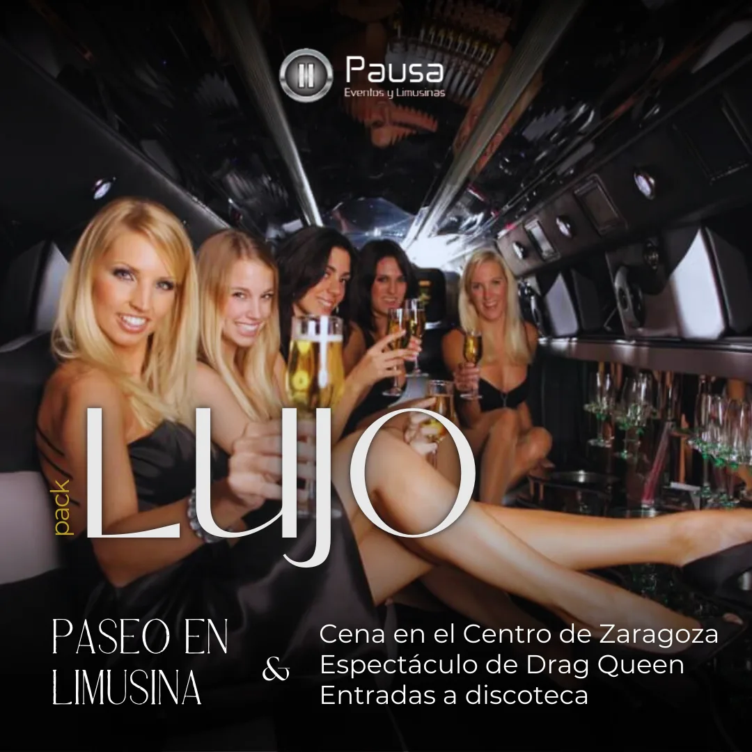 cena con limusina en zaragoza